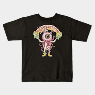 Harley Poe - Ocullarpuss Rainbow Kids T-Shirt